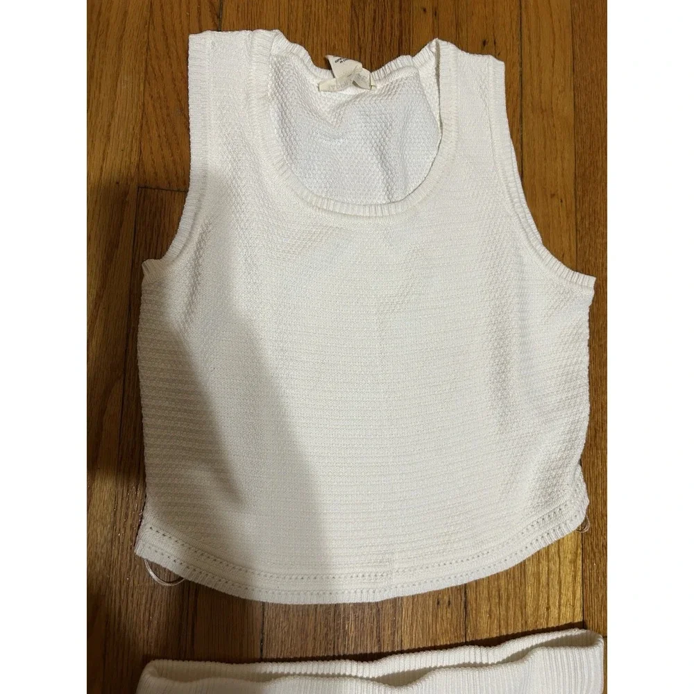 Happily Grey Knit Pencil Skirt And Sleeveless Knit Top Set Size XL